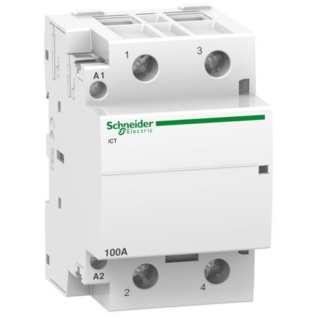 A9C20882 Schneider Electric Acti 9 iCT Contactor, 2NO, 100 A, 2.1 W, 220 → 240 V ac Coil