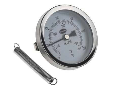 324-8558 RS Pro Fahrenheit/Centigrade Dial Clip On Dry Clip On Pipe Thermometer Suitable For Various Applications