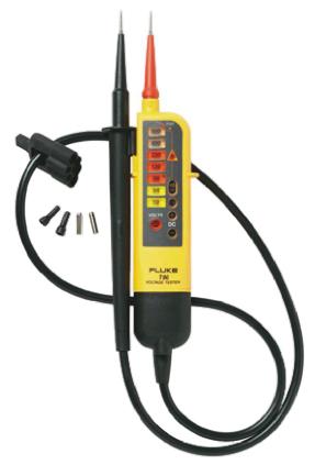 FLUKE T90 Fluke T90, Digital Voltage tester, 690V, Continuity Check, Battery Powered, CAT II 690V With RS Calibration