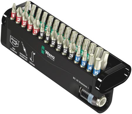 05071109001 Wera Impact Bit Set 30 Pieces, Hexagon, Phillips, Pozidriv, Torx