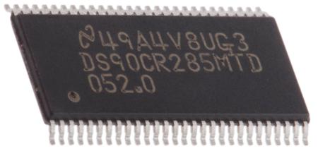 DS90CR285MTD/NOPB Texas Instruments , LVDS Transmitter Quad LVCMOS, LVTTL, 56-Pin TSSOP