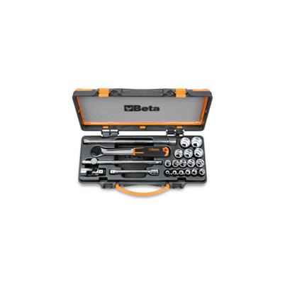 910A-C16 BETA 910A/C16 21 Piece Socket Set, 3/8 in Square Drive