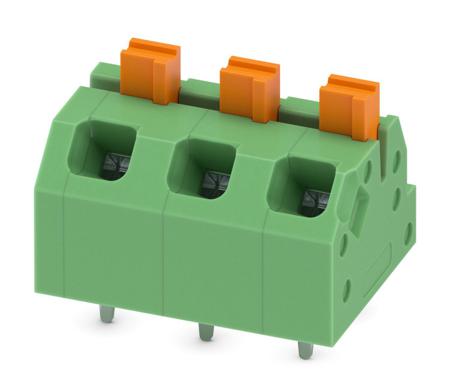 1862424 Phoenix Contact SPTAF 1/ 3-5.0-EL Series PCB Terminal Block, 3-Contact, 5mm Pitch, Through Hole Mount, 1-Row