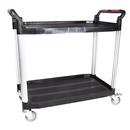 669-3740 RS PRO 2 Shelf Aluminium Trolley Trolley, 866 x 500mm, 120kg Load