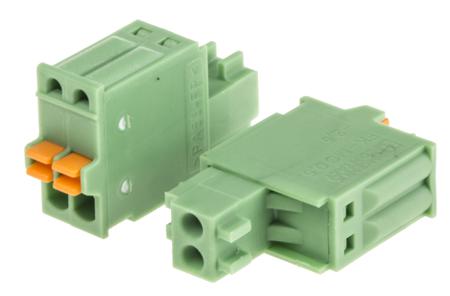 1881325 Phoenix Contact, 2.5mm Pitch, FK-MC 0.5/ 2-ST-2.5, 2 Way, , Pluggable Terminal Block, Plug, Cable Mount, Spring Cage