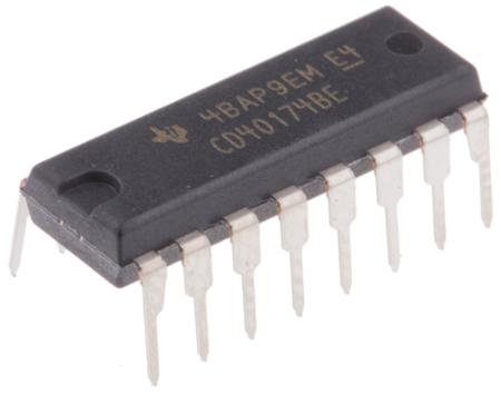 CD40174BE Texas Instruments  Hex D Type Flip Flop IC, 16-Pin PDIP