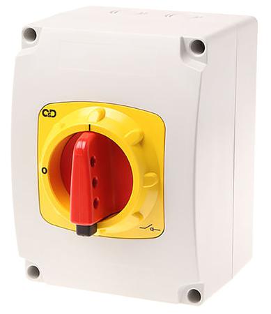 SDP633-RS 3 Pole Enclosed Non Fused Isolator Switch, 3NO, 63 A, 30 kW, IP65