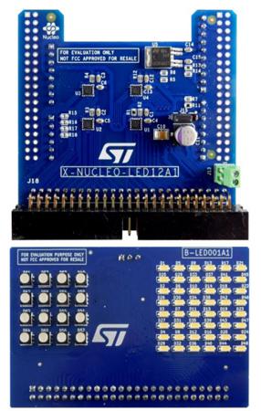 X-NUCLEO-LED12A1 STMicroelectronics  LED Driver for LED1202,  for STM32 Nucleo