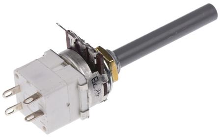 1624216-2 TE Connectivity 23 Series Carbon Film Potentiometer with a 6.35 mm Dia. Shaft, 4.7kΩ, ±20%, 0.2W, Panel Mount