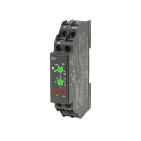 12RDT4 GIC Micon 175 Series Series DIN Rail Mount Timer Relay, 240V ac, SPDT