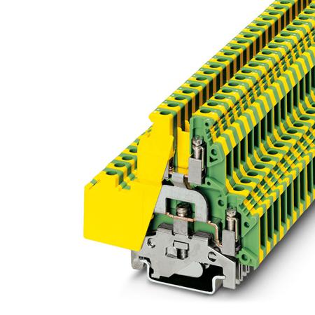 3007123 Phoenix Contact  UKKB 5-PE Series Green/Yellow, Double-Level, Screw Termination