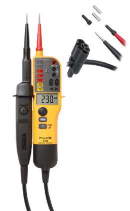 FLUKE-T130 T130 Voltage Indicator with RCD Trip Test Continuity Check CAT III 690 V, CAT IV 600 V With RS Calibration