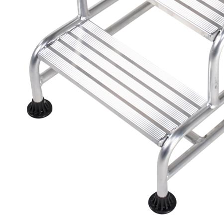 217-809 RS PRO 2 Tread Aluminium Steps 0.5m Platform Height, Aluminium