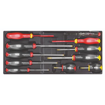 U05190762 Usag 11 Piece Automotive Tool Kit Tool Kit with Tray, VDE Approved