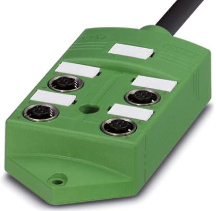 1516962 Phoenix Contact SACB Series Sensor Box, M12, 5m cable, 4 way, 4 port