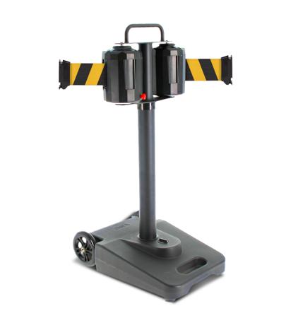 SMART1510NJ2 Viso Black Polypropylene, Steel Retractable Barrier, 15m, Black/Yellow Tape