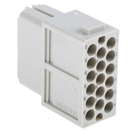 09140173101 HARTING Heavy Duty Power Connector Module, 10A, Female, Han-Modular Series, 17 Contacts