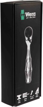 05073230001 Wera Zyklop 1/4 in Square Ratchet with Ratchet Handle, 87 mm Overall