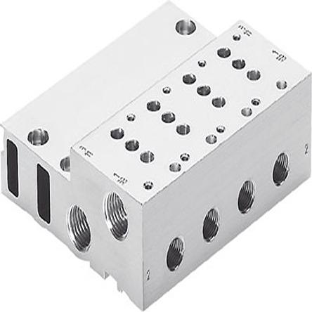 MHA3-PR10-3-1-8 Festo MHA series 10 station G 1/4, G 1/8 Manifold for use with Solenoid Valve MHP3, 525225