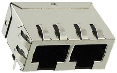 43223-8128 Molex 43223 Series Female RJ45 Connector, Through Hole, Cat3, Cat4 Right Angle 8P8C -Way