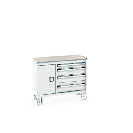 41006011-16V Bott 1 Door, 4 Drawer Sheet Steel Floor Standing Storage Cabinet, 1050 X 525 X 890mm