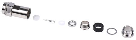 J01020I1070 Telegartner 50Ω Straight Cable Mount N Type Connector, Plug, Solder Termination, 0 → 11GHz