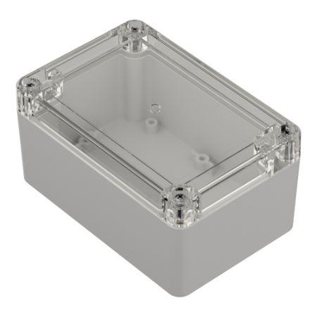 206-9092 RS PRO Light Grey ABS, Polycarbonate Enclosure, IP65, Transparent Lid, 121.4 x 81.6 x 60.2mm