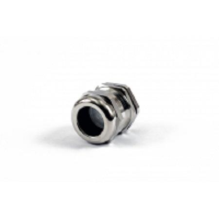 1427BCGM25 Hammond 1427BCG Series Grey Nickel Plated Brass Cable Gland, M25 Thread, 13mm min., 18mm max., IP68