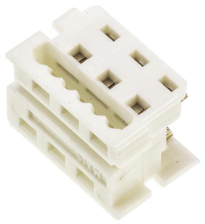 90327-3306 Molex PICOFLEX Series 1.27mm Pitch Right Angle Cable Mount IDC Connector, Socket, 6 Way, 2 Row