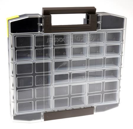 138345 Raaco 14 Cell Blue PC, PP Compartment Box, 55mm x 354mm x 323mm