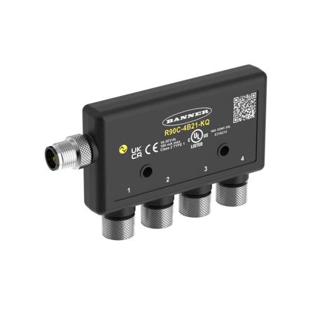 R90C-4B21-KQ Banner R90C Series I/O module, M12, 4 way, 4 port