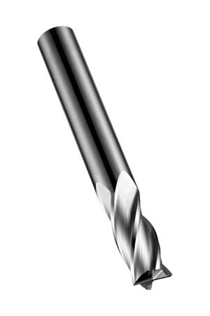 S9043-0 Dormer 38 mm Solid Carbide End Mill, 12mm Cut Length, 3mm Cut Diameter, 4 Flutes