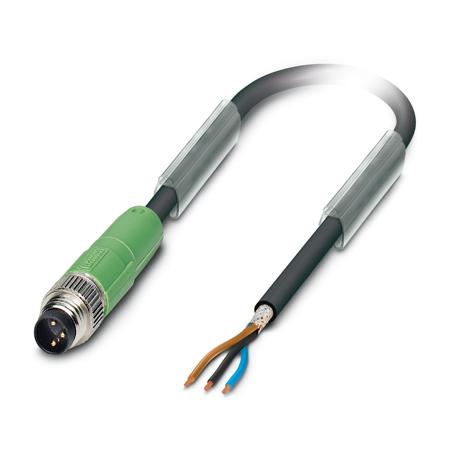 1521643 Phoenix Contact Male 3 way M8 to 3 way Unterminated Sensor Actuator Cable, 10 m