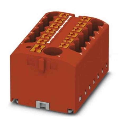 3273486 Phoenix Contact Distribution Block, 13 Way, 0.14 → 4mm², 24A, 450 V, Red