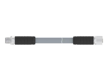 T41525C9L25-005 TE Connectivity M12 L-Code Straight Male M12 to Straight Female M12 Sensor Actuator Cable, Nylon, 5m