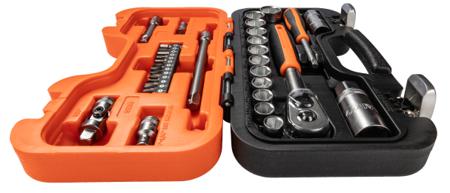 S330 Bahco  34 Piece , 1/4 in, 3/8 in Socket Set