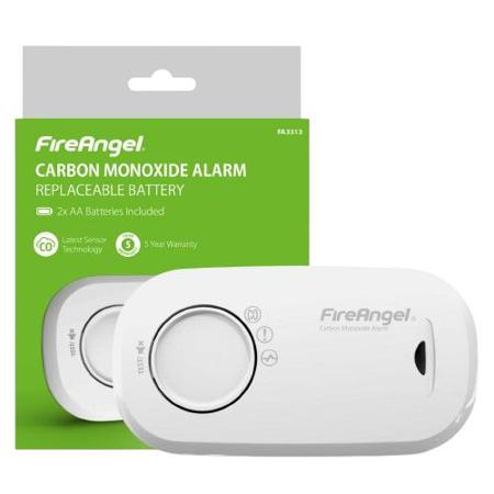FA3313-SB1-T2 FireAngel Safety Technology Limited ABS Plastic Smoke Detector, 85dB, 3V dc