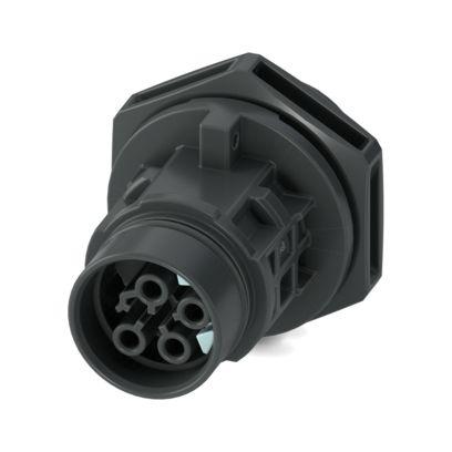 1308636 Phoenix Contact Industrial Circular Connector, 4 Contacts, Front, Standard Connector, Socket, Female, IP66, IP68, IP69,