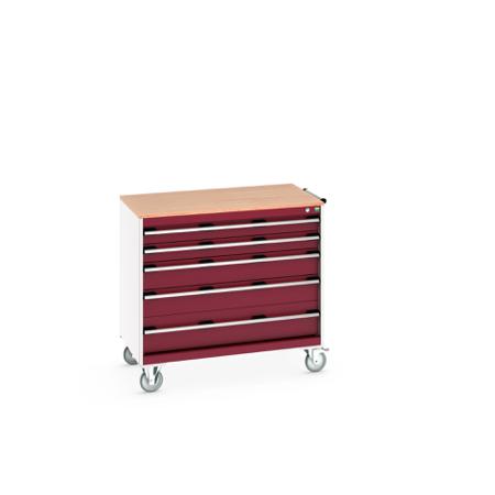 40402165-24V Bott, 5 Drawer Sheet Steel Floor Standing Storage Cabinet, 1050 X 650 X 990mm