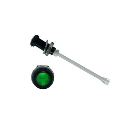 RHD-1410-F6PZG67PR  Bivar, Panel Mount Vertical LED Light Pipe, Green Round Lens