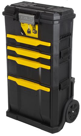 1-79-206 Stanley , 4 drawer Wheeled Aluminium, Plastic Tool Chest , 866mm x 348mm x 488mm