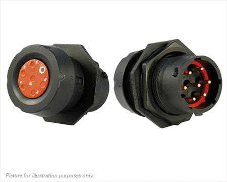 UTS7GN147P Souriau Sunbank by Eaton Circular Connector, 7 Contacts, Panel, Standard Connector, Plug, Male, IP68, IP69K, UTS Series