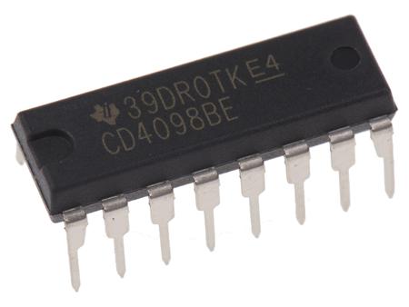CD4098BE Texas Instruments , Dual Monostable Multivibrator, 16-Pin PDIP