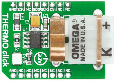 MIKROE-1197 MikroElektronika Thermocouple Sensor MikroBus Click Board