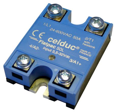 SOL885060 Celduc SOL Series Solid State Relay, 50 A Load, Chassis Mount, 690 V ac Load, 32 Vdc Control