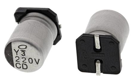 UCD1V221MNL1GS Nichicon 220μF Aluminium Electrolytic Capacitor 35V dc, Surface Mount -