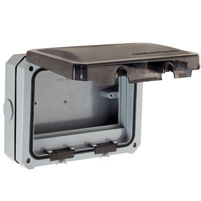 PENC2G Powerbreaker  Series Grey General Purpose Enclosure, IP66, Black Lid, 195 x 155 x 88mm