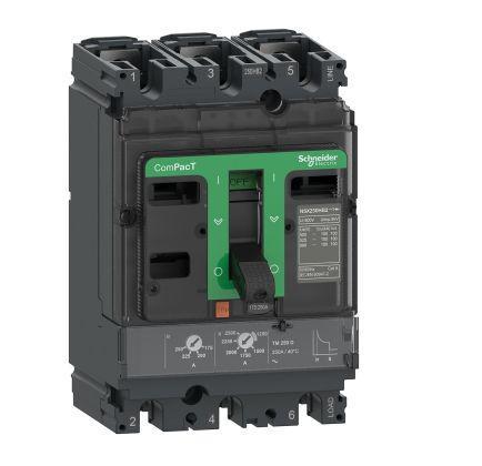 C16B3TM160 Schneider Electric, ComPacT New Generation MCCB 3P 160A, Fixed Mount