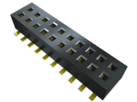 CLP-105-02-F-D-BE Samtec CLP Series Right Angle Surface Mount PCB Socket, 10-Contact, 2-Row, 1.27mm Pitch, Solder Termination