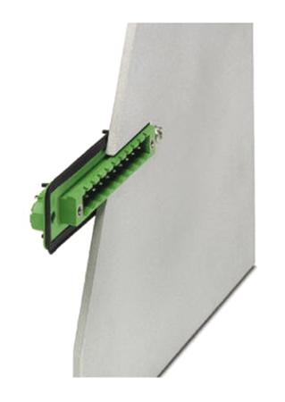 1899061 Phoenix Contact, 5.08mm Pitch, COMBICON, 10 Way, Right Angle, Pluggable Terminal Block, Feed Through Header, Panel